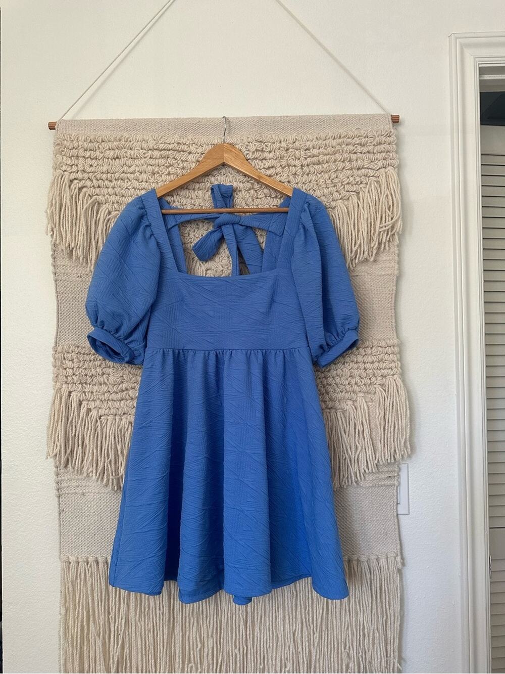 Free People Violet Puff-Sleeve Mini Dress
